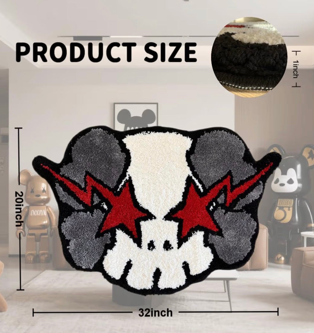 “Kaws” Hand tufted Rug 32x20in